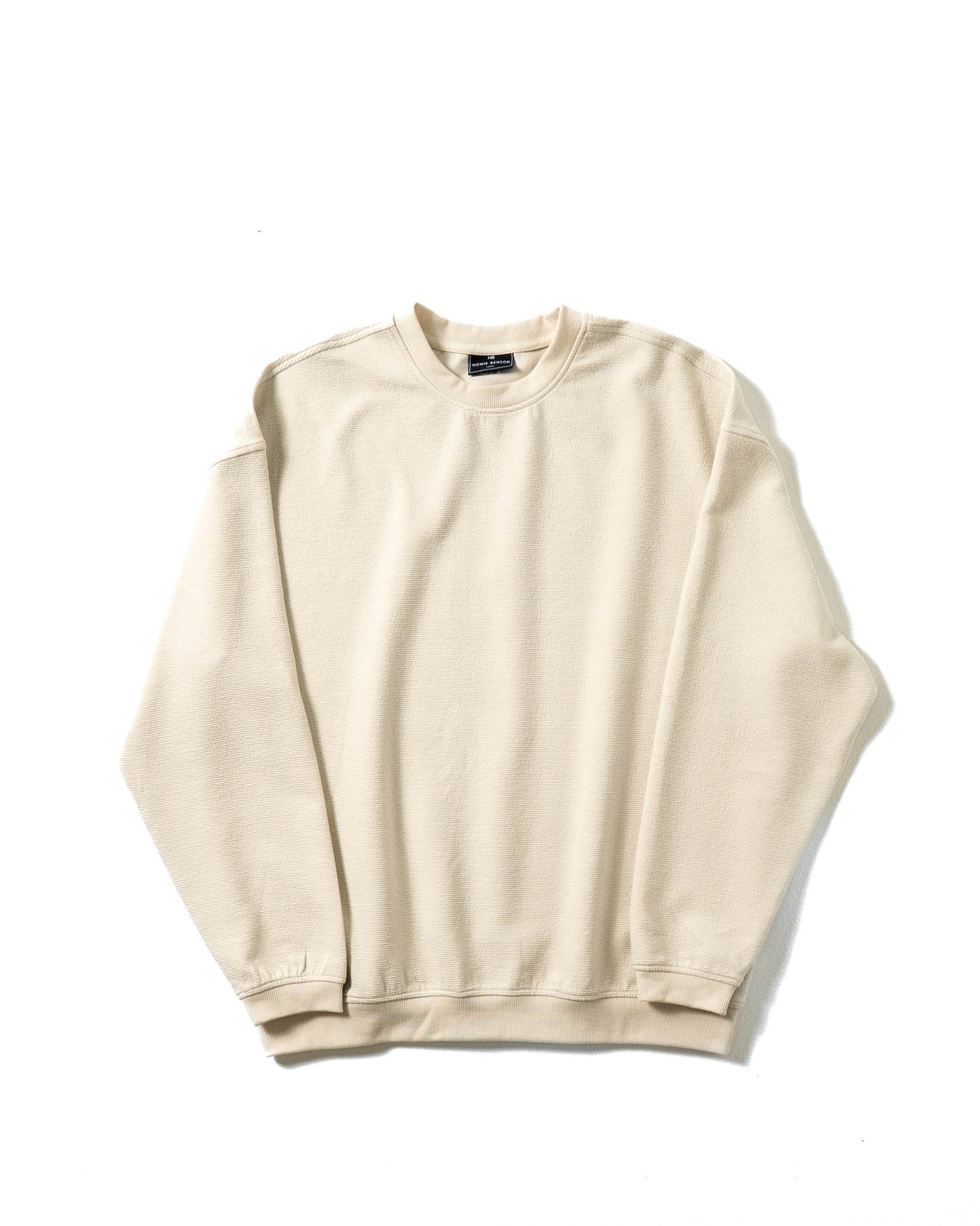 Relaxed Fit Textured Crew