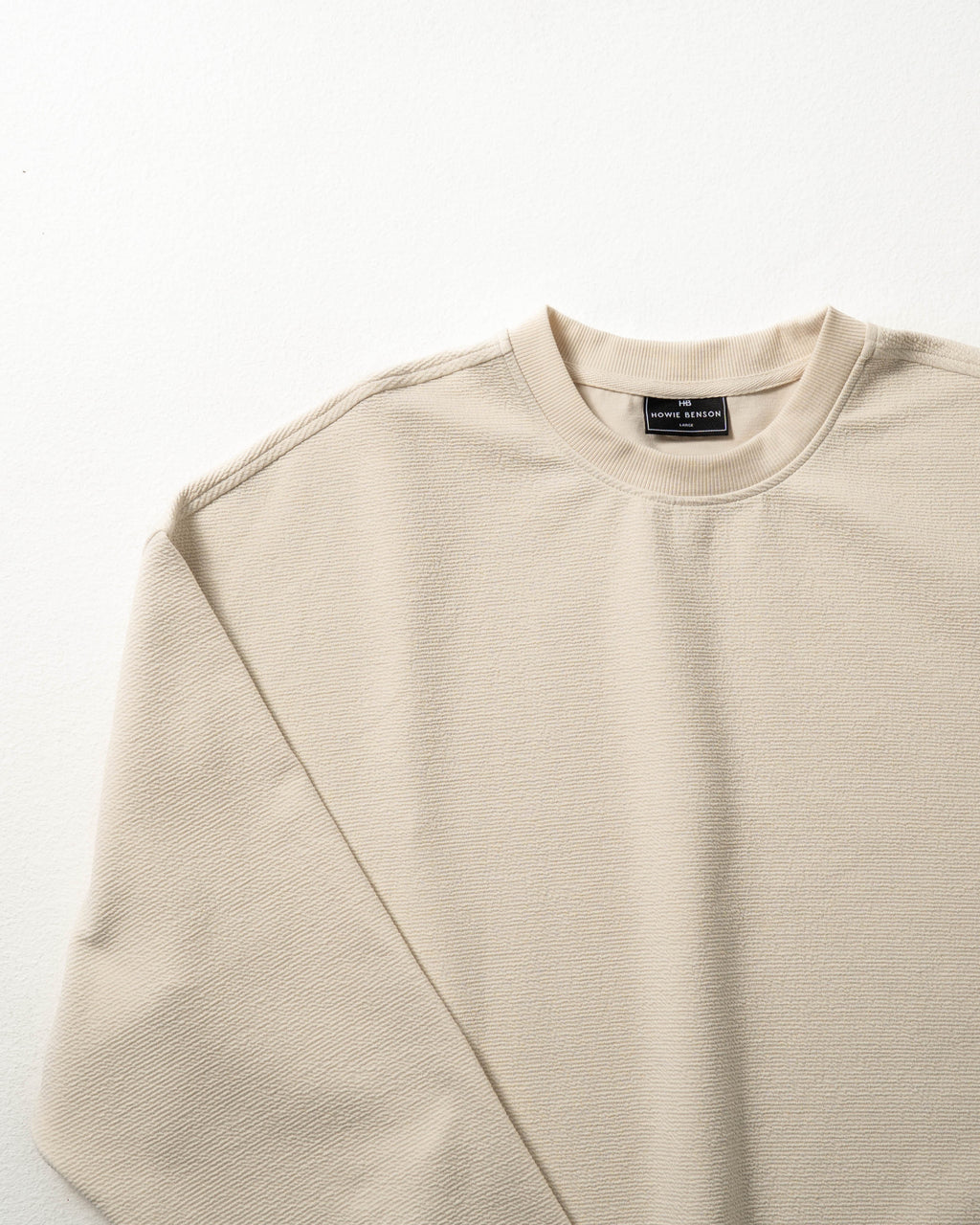 Relaxed Fit Textured Crew