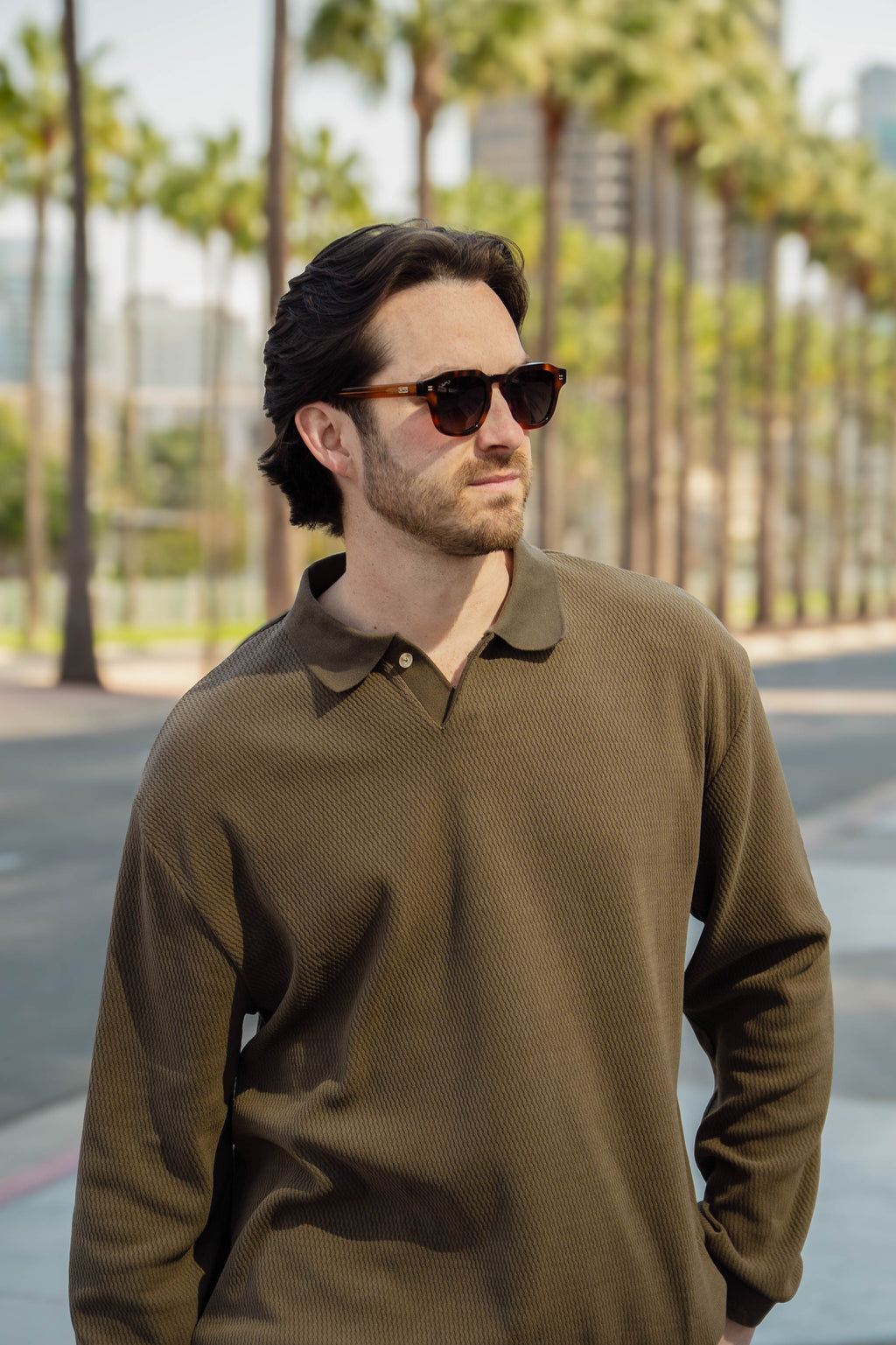 Single Button Polo Pullover