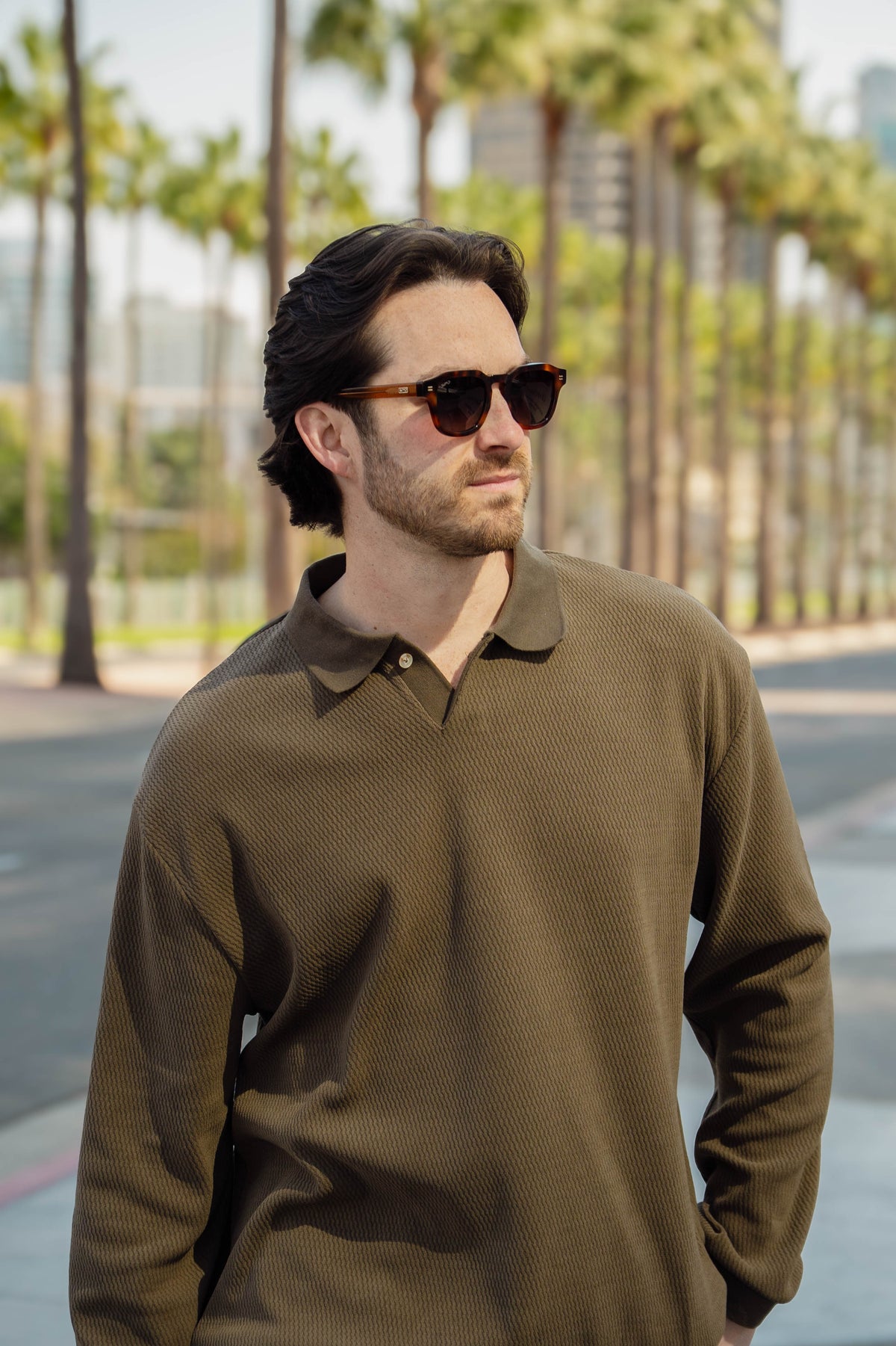 Single Button Polo Pullover