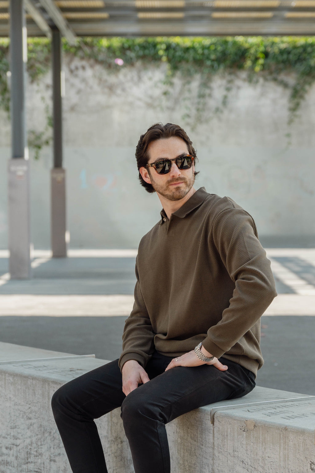 Single Button Polo Pullover