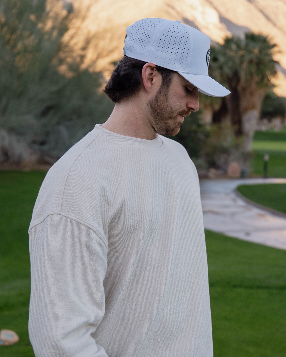 Relaxed Fit Textured Crew